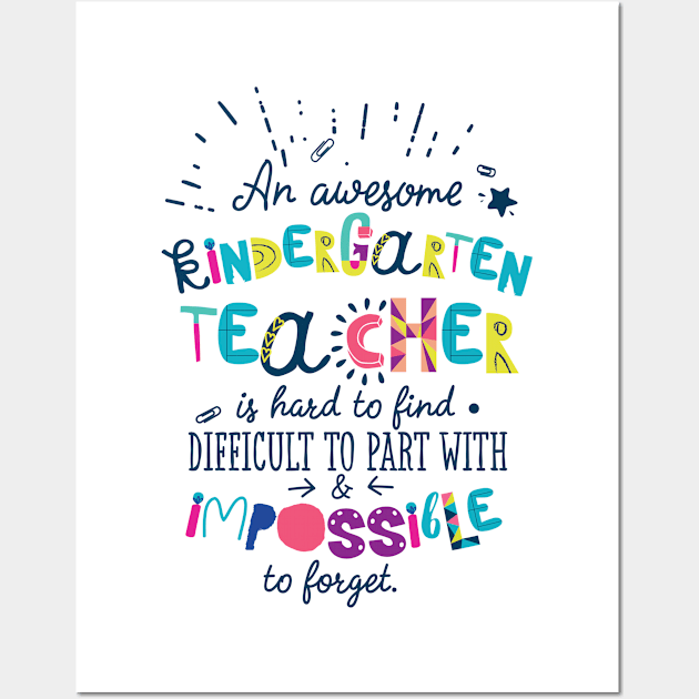 An Awesome Kindergarten Teacher Gift Idea - Impossible to forget Wall Art by BetterManufaktur